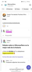 Comunidades de Teams en Android