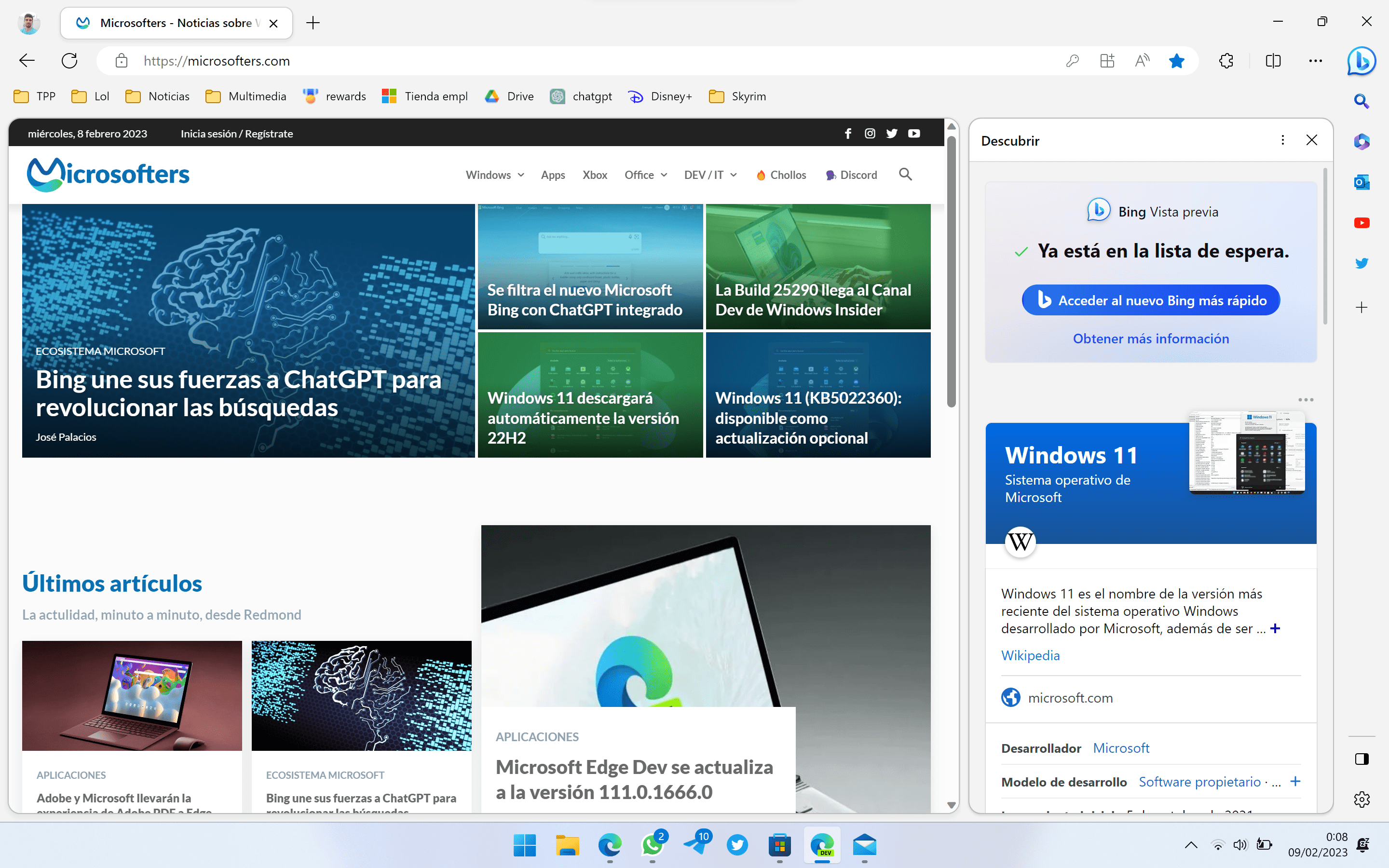 Así es el nuevo Microsoft Edge y su integración con la IA de Bing