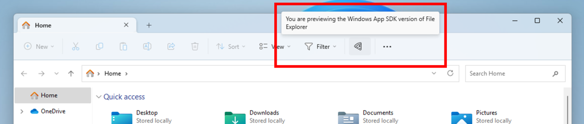 File Explorer with Windows App SDK