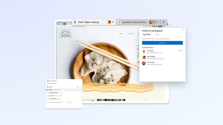 Microsoft Edge estrena Workspaces, una función para organizar y compartir tu navegación