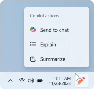 Nueva experiencia de Copilot en la Build 26052 del Canal Canary de Insider