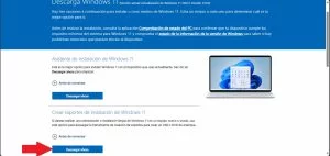Es necesario descargar la herramienta de creación de medios de Windows 11