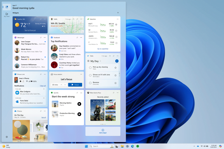 El panel de Widgets de Windows 11 vuelve al lado derecho de la pantalla, como en Windows 10