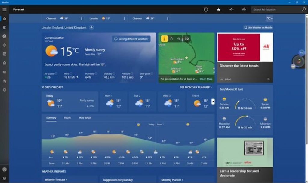 La app de Clima de Windows 11 recibe nuevas funciones (y anuncios ...