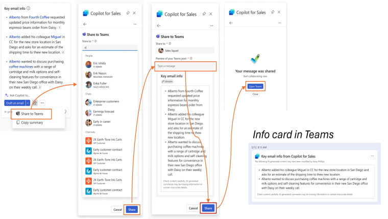Imagen de Copilot for Sales en Teams