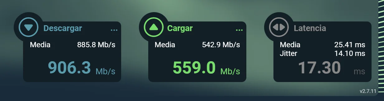 Test de velocidad Wi-Fi de la Surface Laptop 7