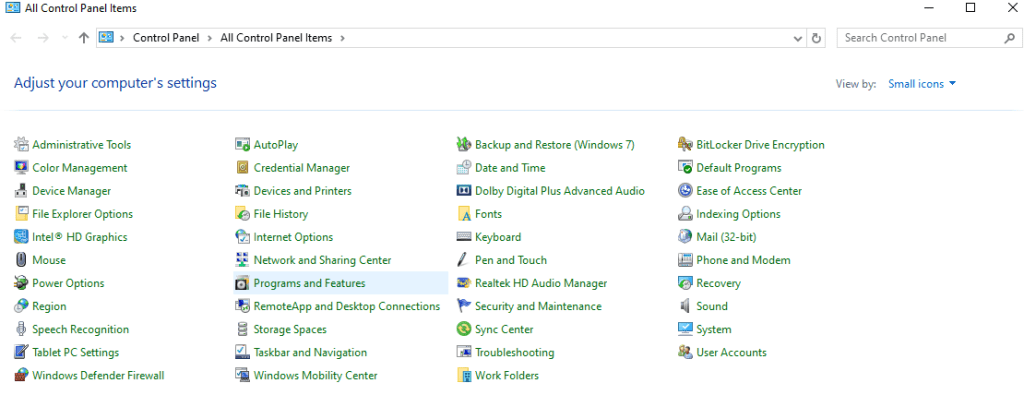 Desinstalar en Windows