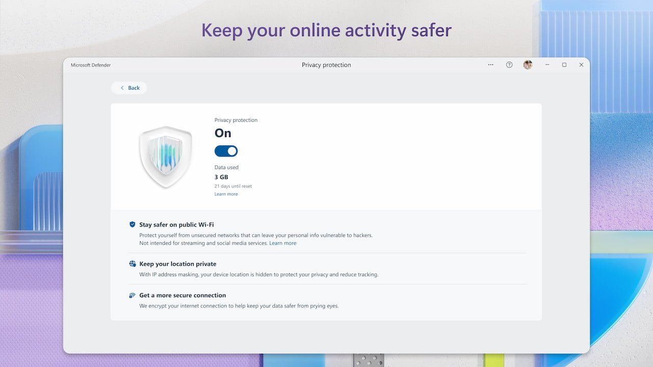 Imagen de la interfaz de herramientas de seguridad de Microsoft Defender