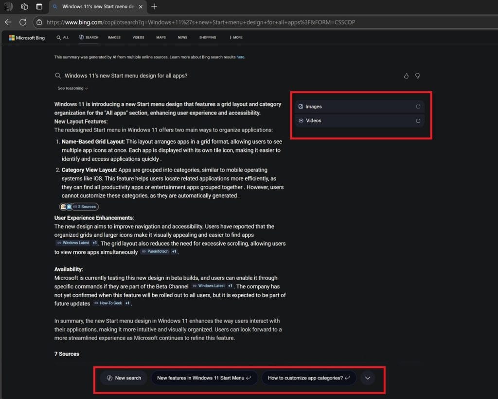 La búsqueda de Bing con IA