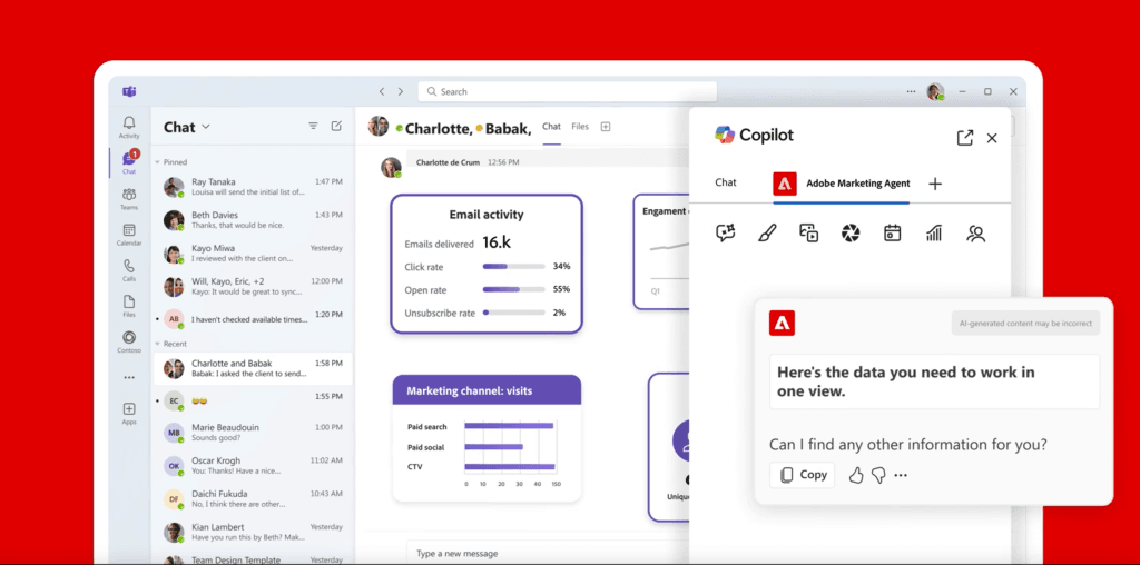 Los nuevos agentes de Adobe en Copilot