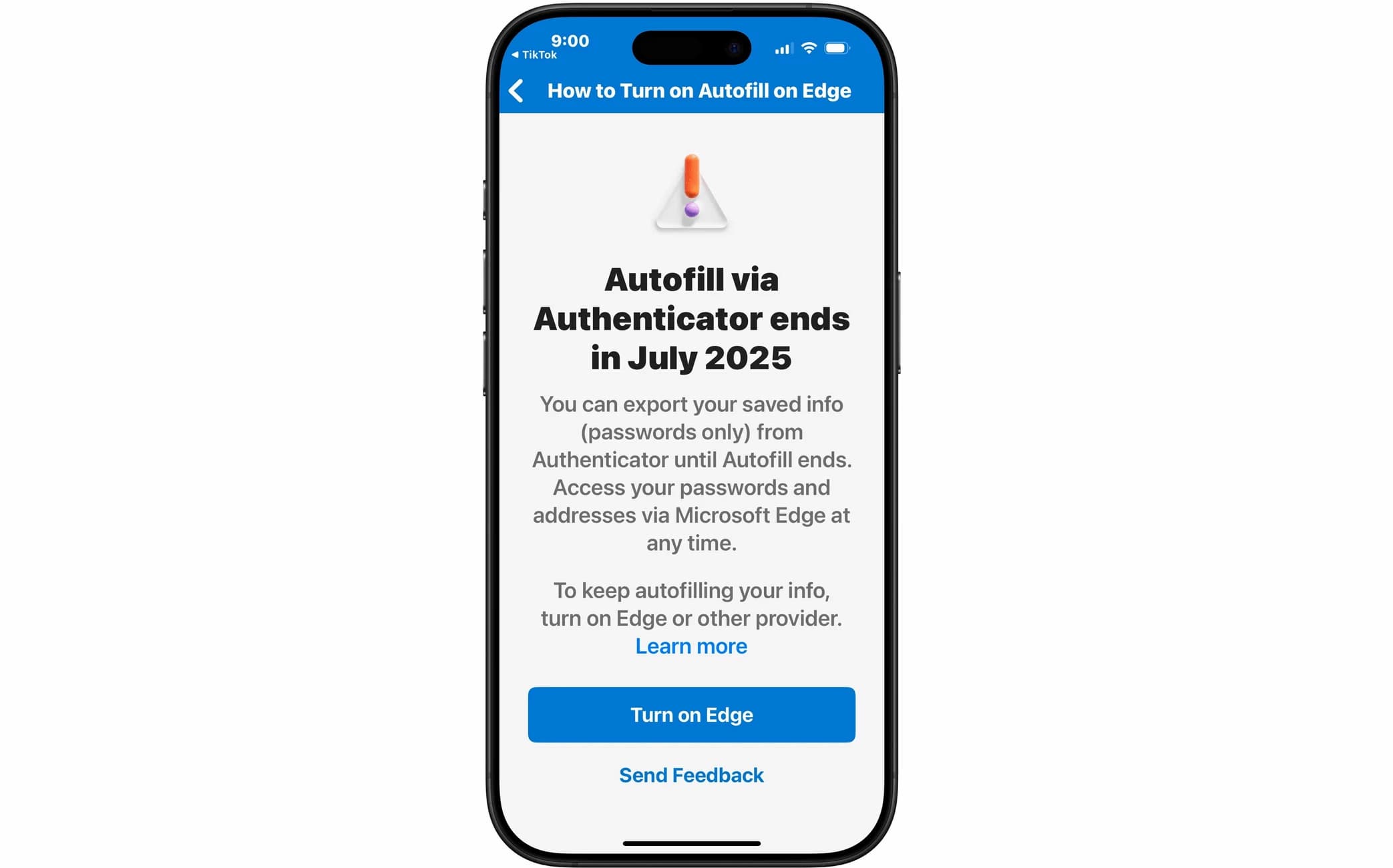 Imagen del mensaje de Authenticator