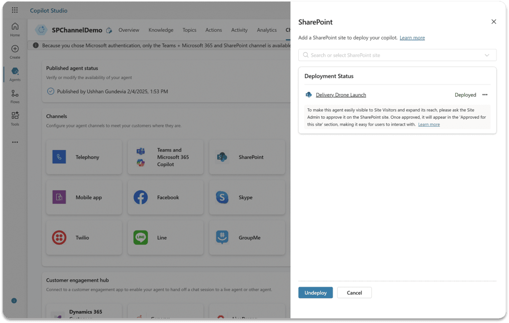Copilot Studio llega a WhatsApp y SharePoint