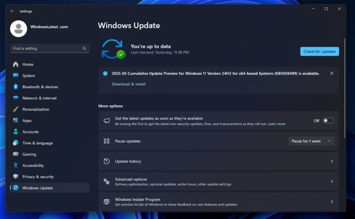 Imagen de Windows Update
