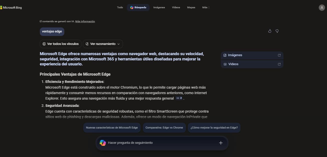 Imagen de búsquedas Copilot