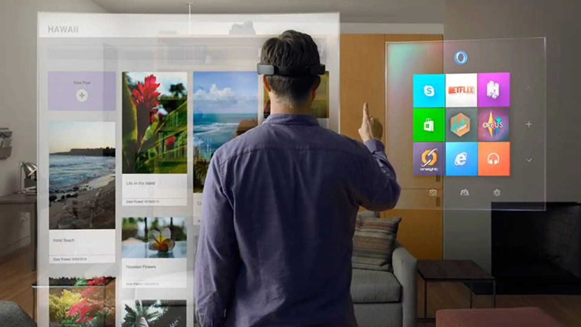 Imagen del funcionamiento de Windows Mixed Reality