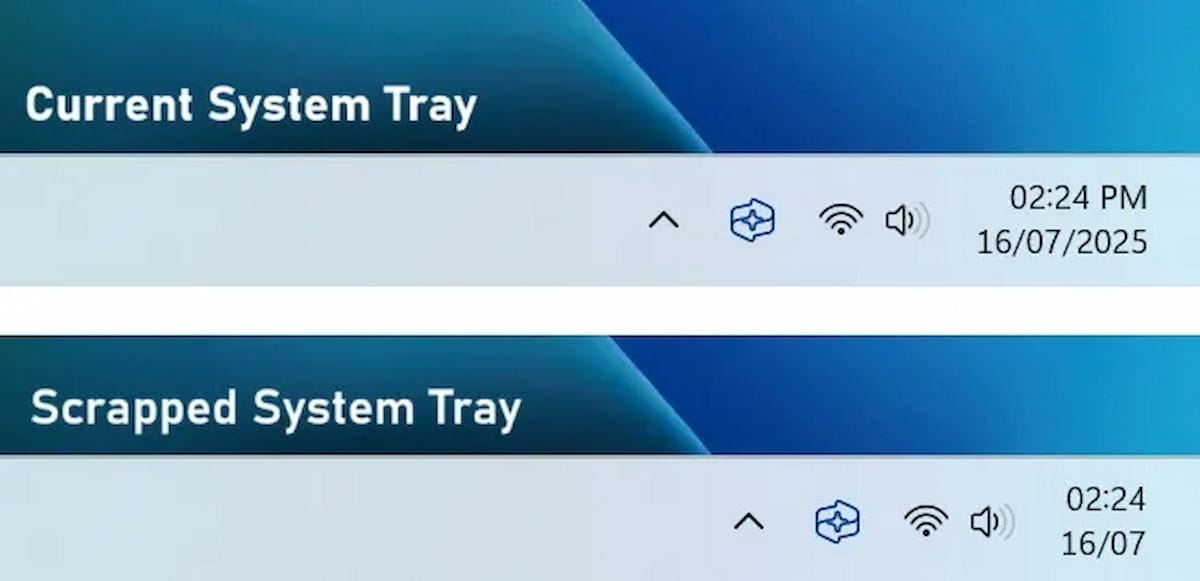 Imagen de los cambios de la barra de tareas de Windows 11