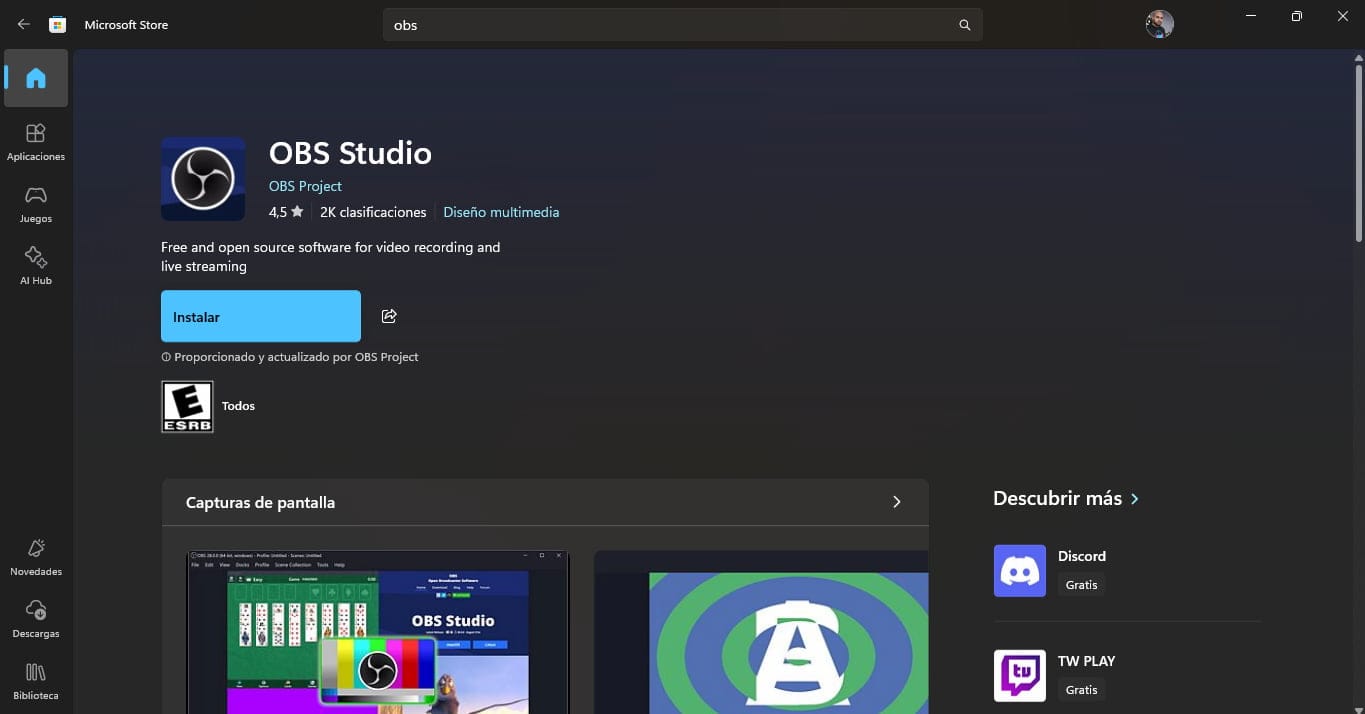 Imagen de OBS Studio