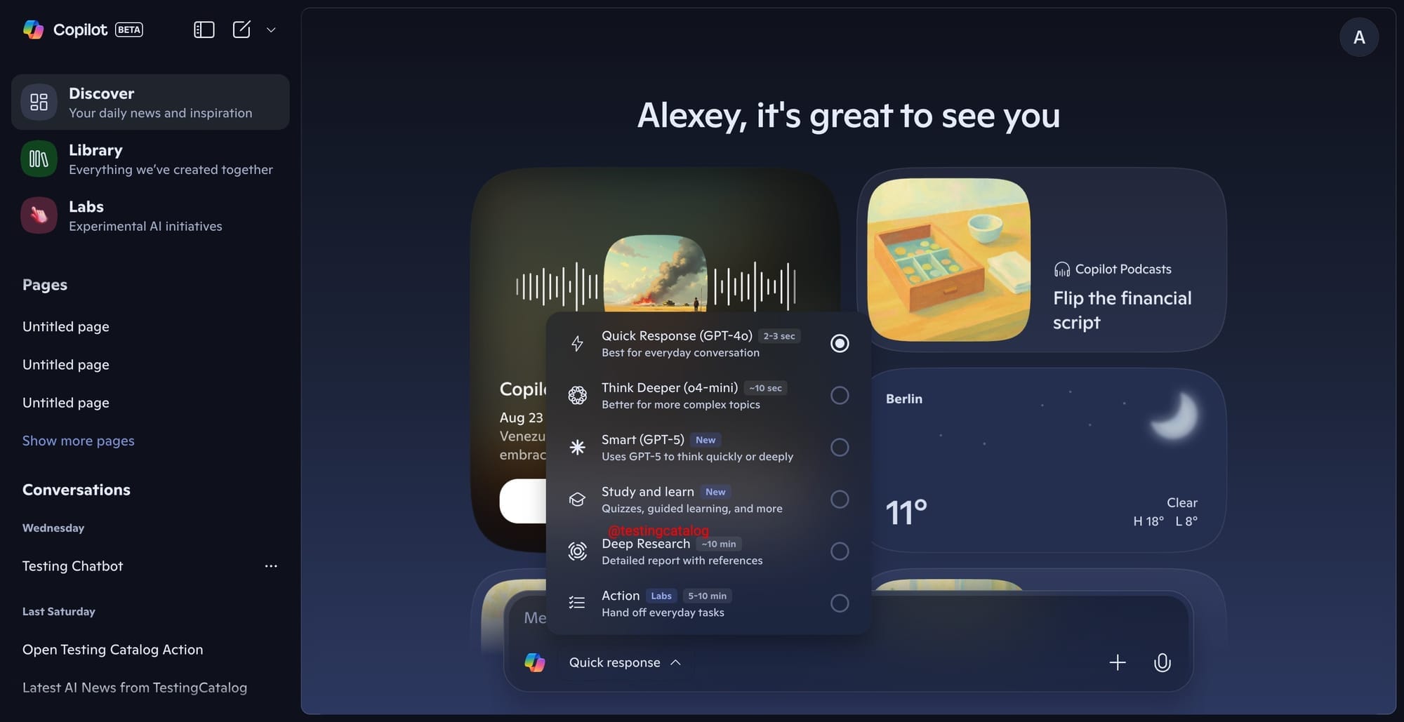 Modo "Estudio y aprendizaje" de Microsoft Copilot