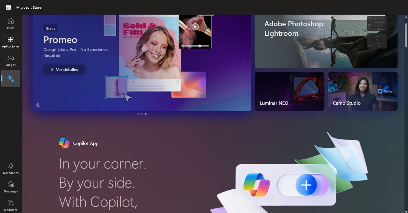 La Microsoft Store se actualiza añadiendo los Agentes de Copilot