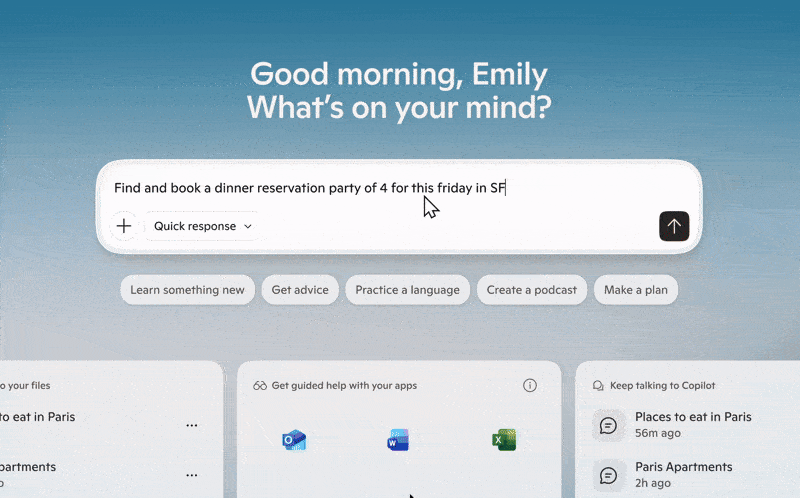 Copilot Actions en acción