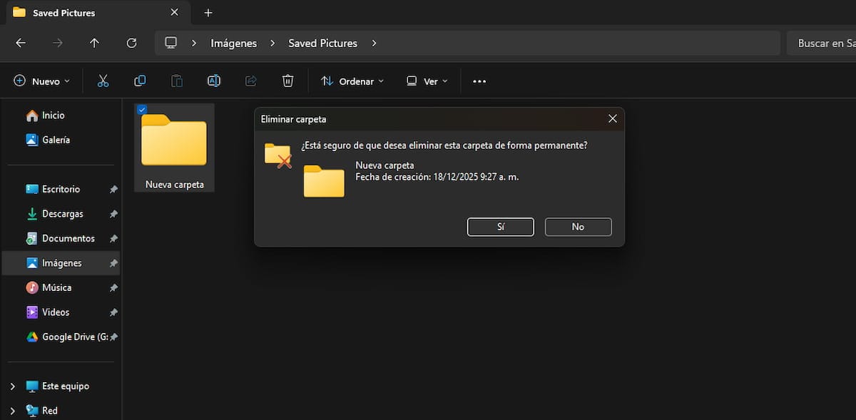 Imagen del modo oscuro avanzado de Windows 11