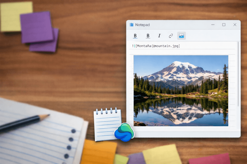 Microsoft prepara soporte de imágenes en el Bloc de notas de Windows 11 (y se parece cada vez más a una app de notas)