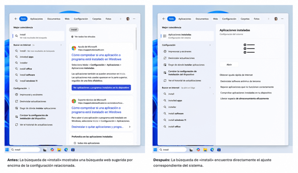 La mejora en la búsqueda en el sistema