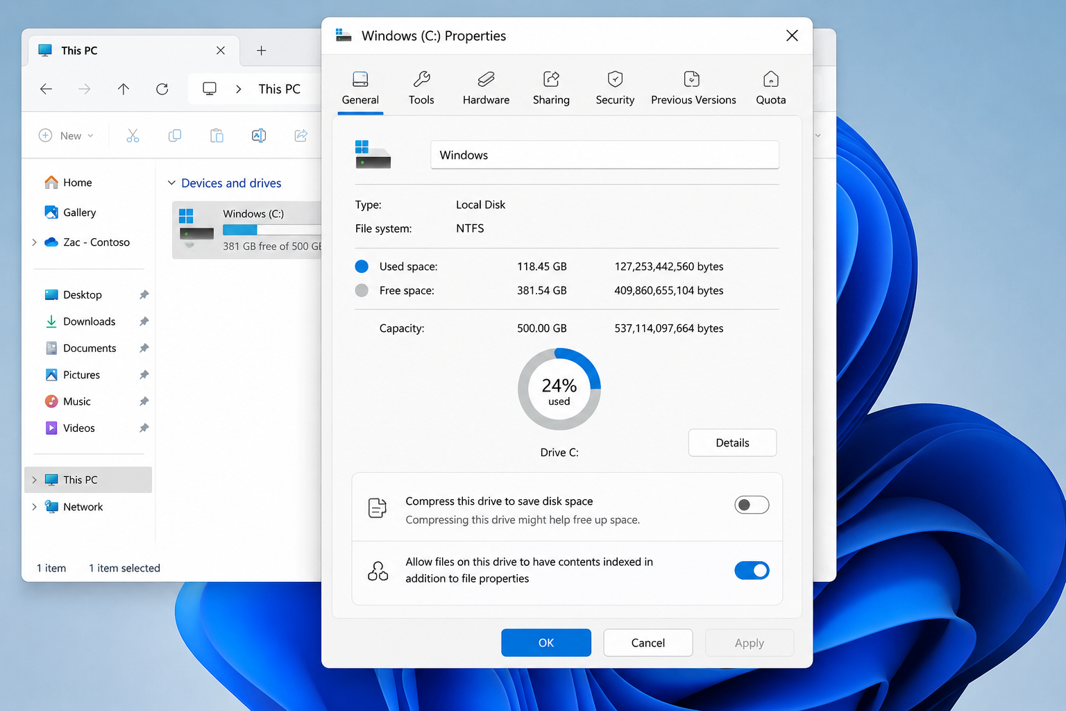 Microsoft renueva por fin la clásica ventana de Propiedades del Explorador de archivos en Windows 11