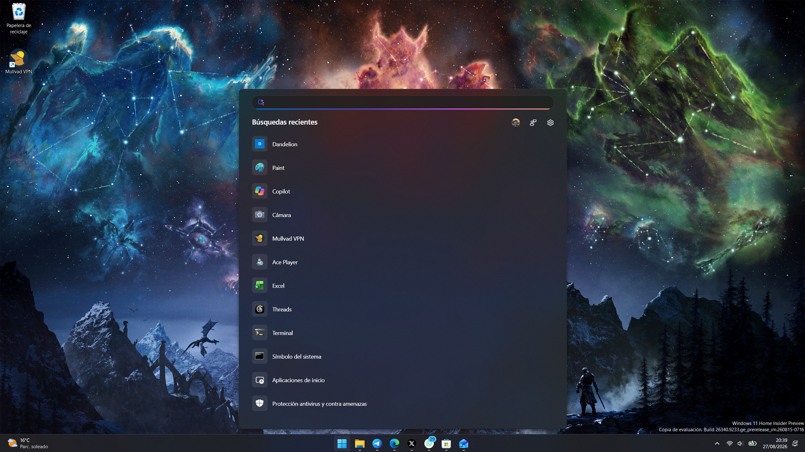 nueva búsqueda de windows 11 sin resultados web