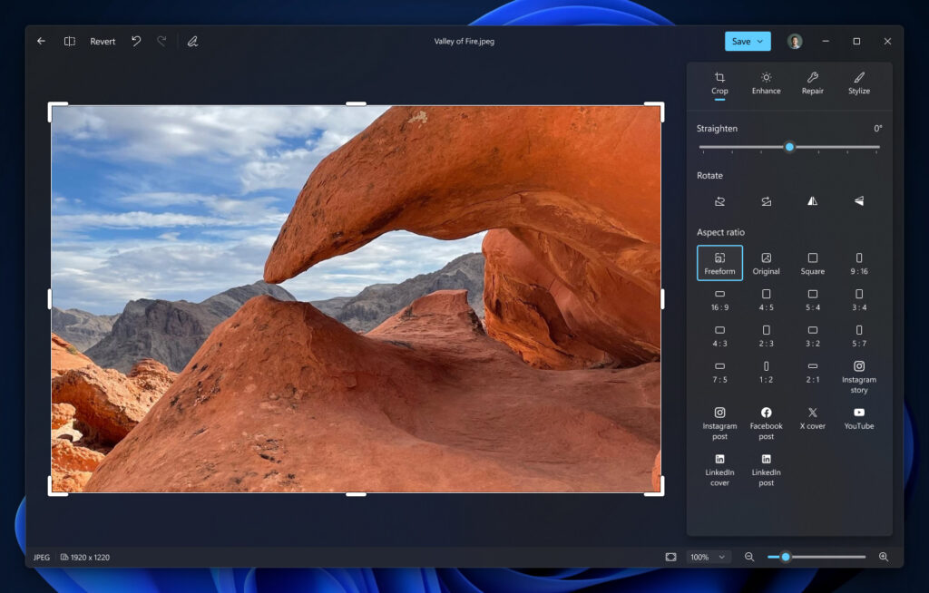 El nuevo editor de Fotos plenamente nativo